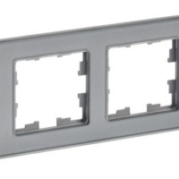 Рамка 4-м BRITE РУ-4-2-БрСе стекло сер. IEK BR-M42-G-K03