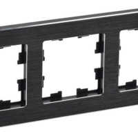 Рамка 3-м BRITE РУ-3-1-БрЧ металл черн. IEK BR-M32-M-K02