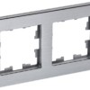 Рамка 2-м BRITE РУ-2-1-БрА металл алюм. IEK BR-M22-M-K47