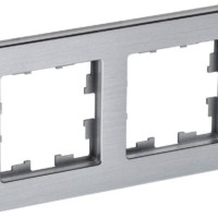 Рамка 2-м BRITE РУ-2-1-БрА металл алюм. IEK BR-M22-M-K47