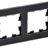 Рамка 2-м BRITE РУ-2-2-БрЧ стекло черн. IEK BR-M22-G-K02