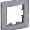 Рамка 1-м BRITE РУ-1-2-БрСе стекло сер. IEK BR-M12-G-K03