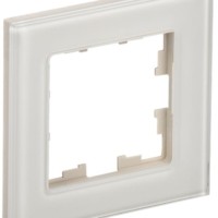 Рамка 1-м BRITE РУ-1-2-БрВа стекло ванильн. IEK BR-M12-G-K10