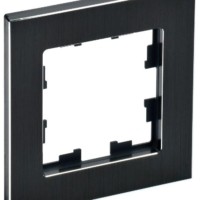 Рамка 1-м BRITE РУ-1-1-БрЧ металл черн. IEK BR-M12-M-K02
