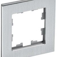 Рамка 1-м BRITE РУ-1-1-БрА металл алюм. IEK BR-M12-M-K47