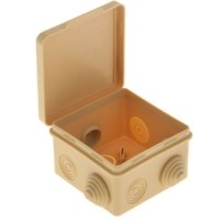 Коробка КМЭР ОП 80x80x50мм светлое дерево квадратная 7вх. герм IP54 32 КО-82011080-032 Урал Пак