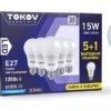 Лампа светодиодная 15Вт А60 6500К Е27 176-264В Promo 5+1 Tokov Electric Promo-A60-E27-15-6.5K