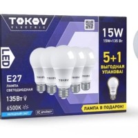 Лампа светодиодная 15Вт А60 6500К Е27 176-264В Promo 5+1 Tokov Electric Promo-A60-E27-15-6.5K