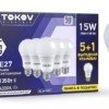 Лампа светодиодная 15Вт А60 4000К Е27 176-264В Promo 5+1 Tokov Electric Promo-A60-E27-15-4K