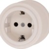 Розетка З-кл. пластик песочн. зол. Bironi B1-101-24