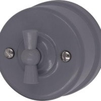 Выключатель 1-кл. пластик титан Bironi B1-200-26