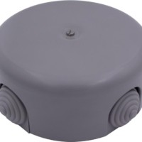 Коробка распределительная 110мм (4 кабельных ввода в комплекте) пластик титан Bironi B1-522-26-K