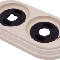 Рамка 2-х постовая пластик песочн. зол. Bironi BF1-620-24