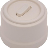 Выключатель 1-кл. (клавишный) пластик песочн. зол. Bironi B1-220-24