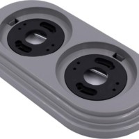 Рамка 2-х постовая пластик титан Bironi BF1-620-26