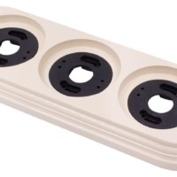 Рамка 3-х постовая пластик песочн. зол. Bironi BF1-630-24