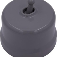 Выключатель 1-кл. (тумблерный) пластик титан Bironi B1-230-26