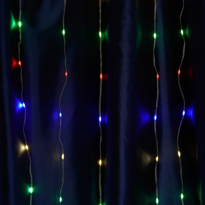 Светодиодная гирлянда Feron CL27 занавес Водопад  3*3м  + 3м 230V Мультиколор, статичная, c питанием от сети, прозрачный шнур