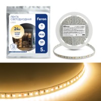 Лента светодиодная Feron LS501 120SMD(2835)/м 11Вт/м 24V 5000*8*1.22мм 3000К