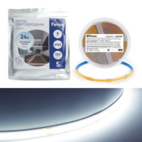 Лента светодиодная Feron LS530 320SMD(2110)/м 8Вт/м 24В 5000x8x1.8мм 6500К