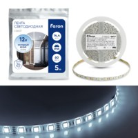 Лента светодиодная Feron LS607 60SMD(5050)/м 14.4Вт/м 5м IP65 12V 6500К