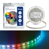 Лента светодиодная Feron LS606 60SMD(5050)/м 14,4Вт/м 5м IP20 12V RGB