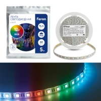 Лента светодиодная Feron LS607 60SMD(5050)/м 14.4Вт/м 5м IP65 12V RGB