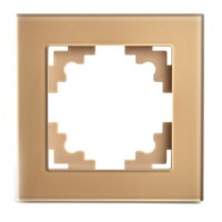 Рамка 1-местная Stekker GFR00-7001-08 Катрин золото