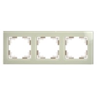 Рамка горизонтальная 3-местная Stekker GFR00-7003-07 Катрин дымчатый