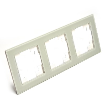 Рамка горизонтальная 3-местная Stekker GFR00-7003-07 Катрин дымчатый — изображение 2