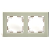 Рамка горизонтальная 2-местная Stekker GFR00-7002-07 Катрин дымчатый