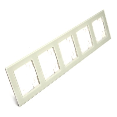 Рамка горизонтальная 5-местная Stekker GFR00-7005-07 Катрин дымчатый — изображение 2