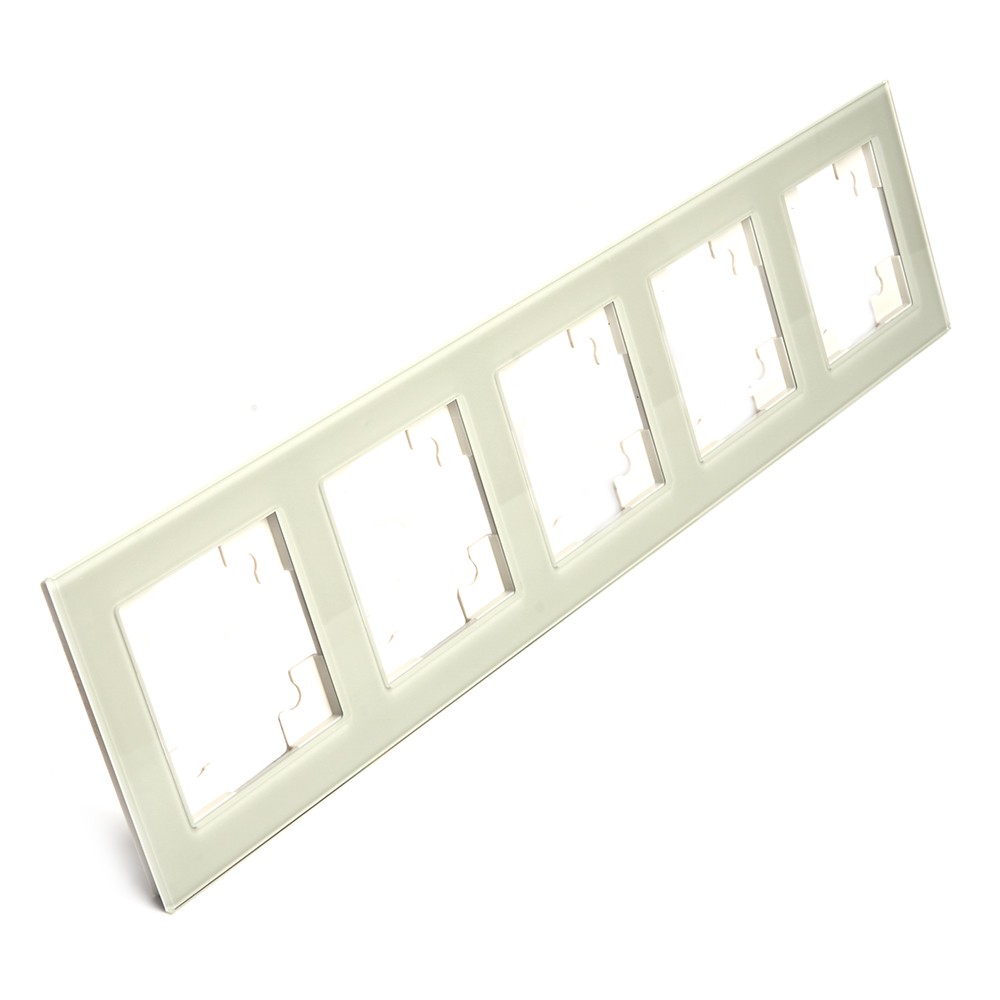 Рамка горизонтальная 5-местная Stekker GFR00-7005-07 Катрин дымчатый — изображение 2