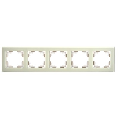 Рамка горизонтальная 5-местная Stekker GFR00-7005-07 Катрин дымчатый
