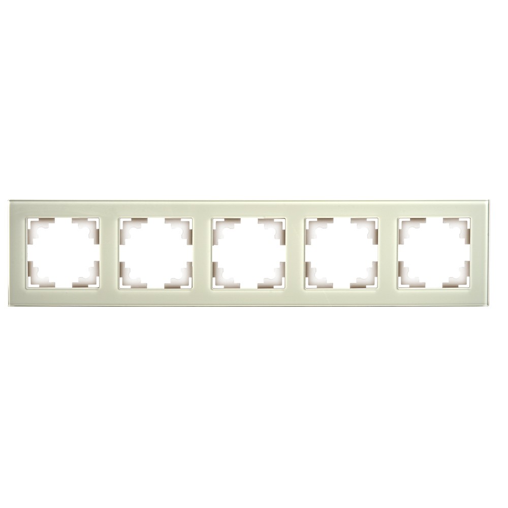 Рамка горизонтальная 5-местная Stekker GFR00-7005-07 Катрин дымчатый