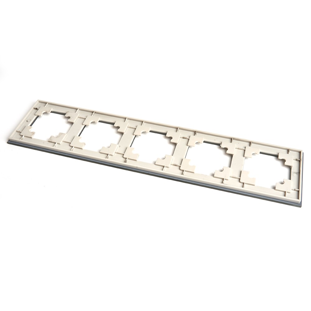 Рамка горизонтальная 5-местная Stekker GFR00-7005-07 Катрин дымчатый — изображение 4