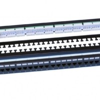 Патч-панель 19дюйм 1U RJ45 кат.6 24 порта Dual IDC ROHS PP3-19-24-8P8C-C6-110D черн. Hyperline 246107