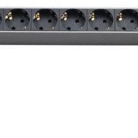 Блок розеток 8-м 16А SHT19-8SH-S-2.5EU горизонт. с выкл. шнур 2.5м Hyperline 26450