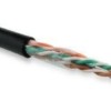Кабель витая пара U/UTP кат.5E 4х2х24AWG solid PE Outdoor UUTP4-C5E-S24-OUT-PE-BK-500 черн. (м) Hyperline 49118