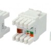 Вставка Keystone Jack RJ-45(8P8C) кат. 6 180град. KJ8-8P8C-C6-180-WH бел. Hyperline 426189
