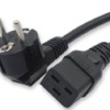 Кабель питания PWC-IEC19-SHM-1.8-BK (Schuko+C19) (3х1.5) 16А угловая вилка 1.8м Hyperline 43798