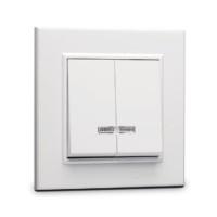 Выключатель 2-кл. СП Karea 10А IP20 с подсветкой бел. Makel 56001023