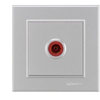 Розетка телевизионная проходная TV СП Karea 16А IP20 серебр. Makel 56065007
