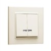 Выключатель 2-кл. СП Karea 10А IP20 с подсветкой крем. Makel 56010023