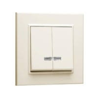 Выключатель 2-кл. СП Karea 10А IP20 с подсветкой крем. Makel 56010023