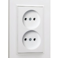 Розетка 2-я б/з СП Karea 16А IP20 бел. Makel 56001017