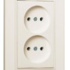 Розетка 2-м СП Karea 10А IP20 б/з крем. Makel 56010017