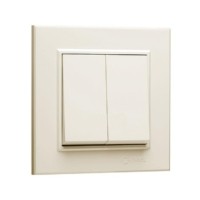 Выключатель 2-кл. СП Karea 10А IP20 крем. Makel 56010003