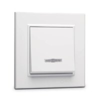 Выключатель 1-кл. СП Karea 10А IP20 с подсветкой бел. Makel 56001021