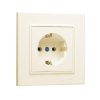 Розетка с/з (Керамика) СП Karea 16А IP20 крем. Makel 56010008